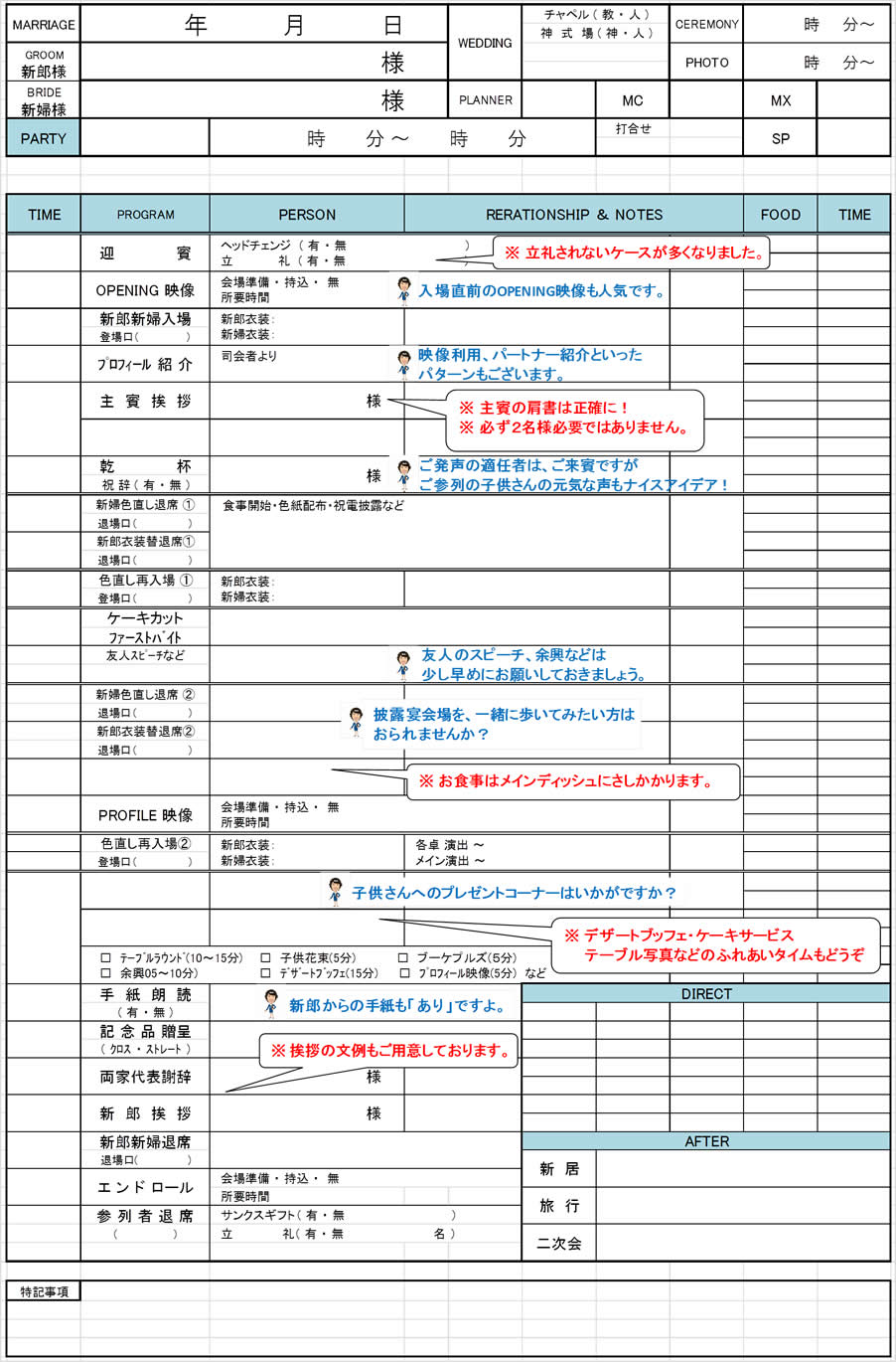 進行表　サンプル②